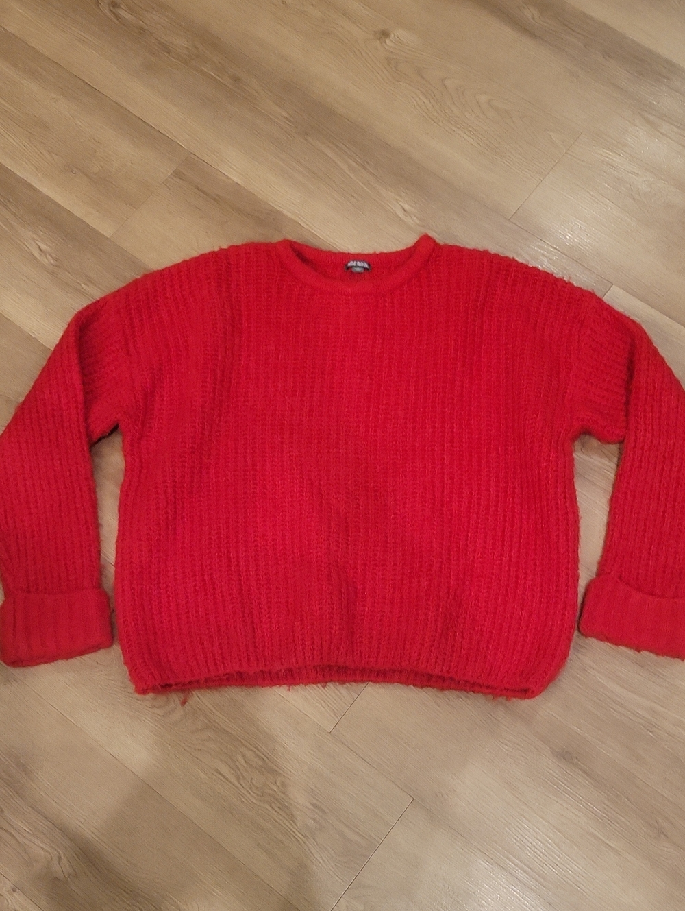 Wild fable Red Cozy Ribbed Crewneck Sweater